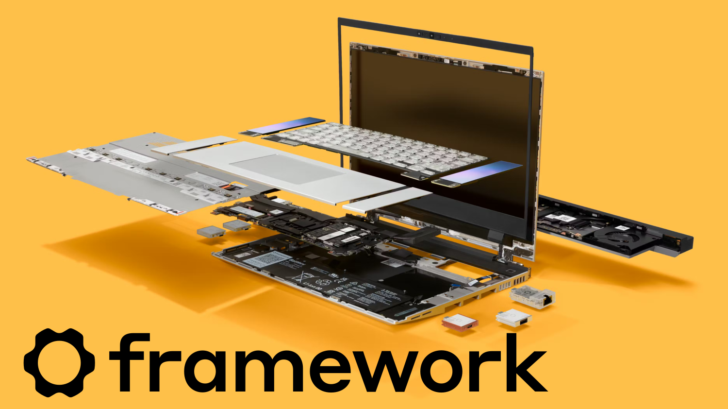 Framework machine with logo